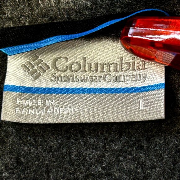 Columbia Men's Charcoal Gray Fleece Vest Size L Full Zip Lightweight Warm Layer - Picture 11 of 11